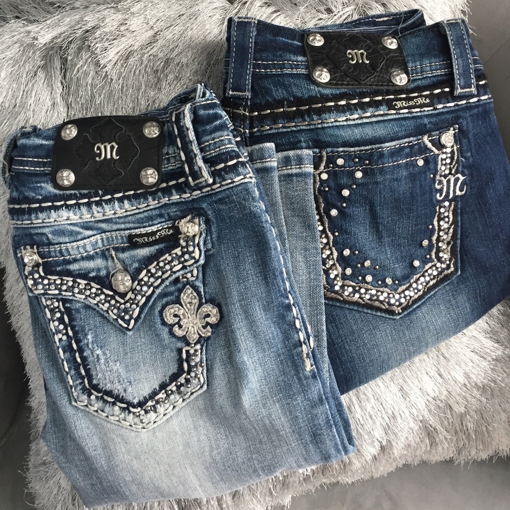 Miss Me Crop & Capri Jeans 2 pair Bundle, Size 26